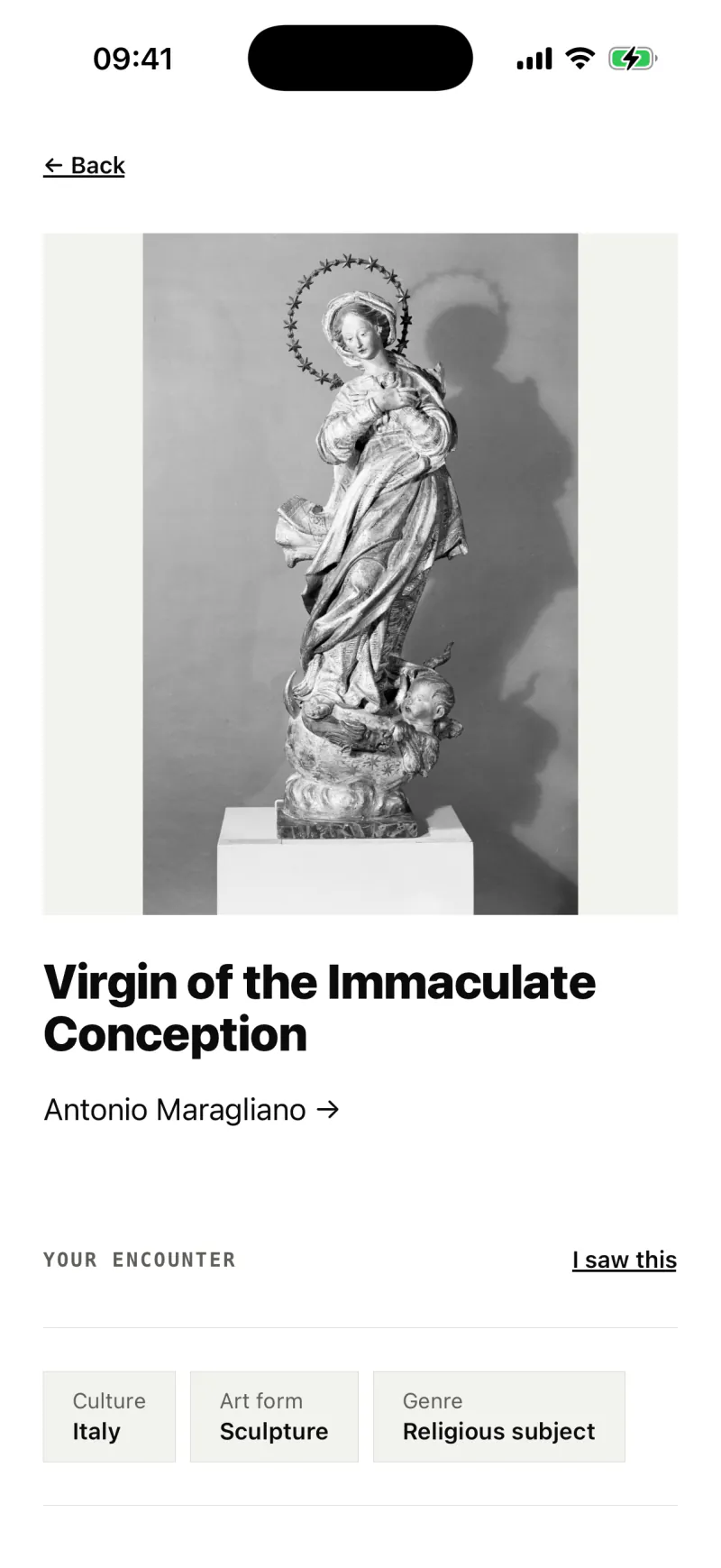 An artwork page: a standing Buddha figure and the argument that the same signs recur across empires